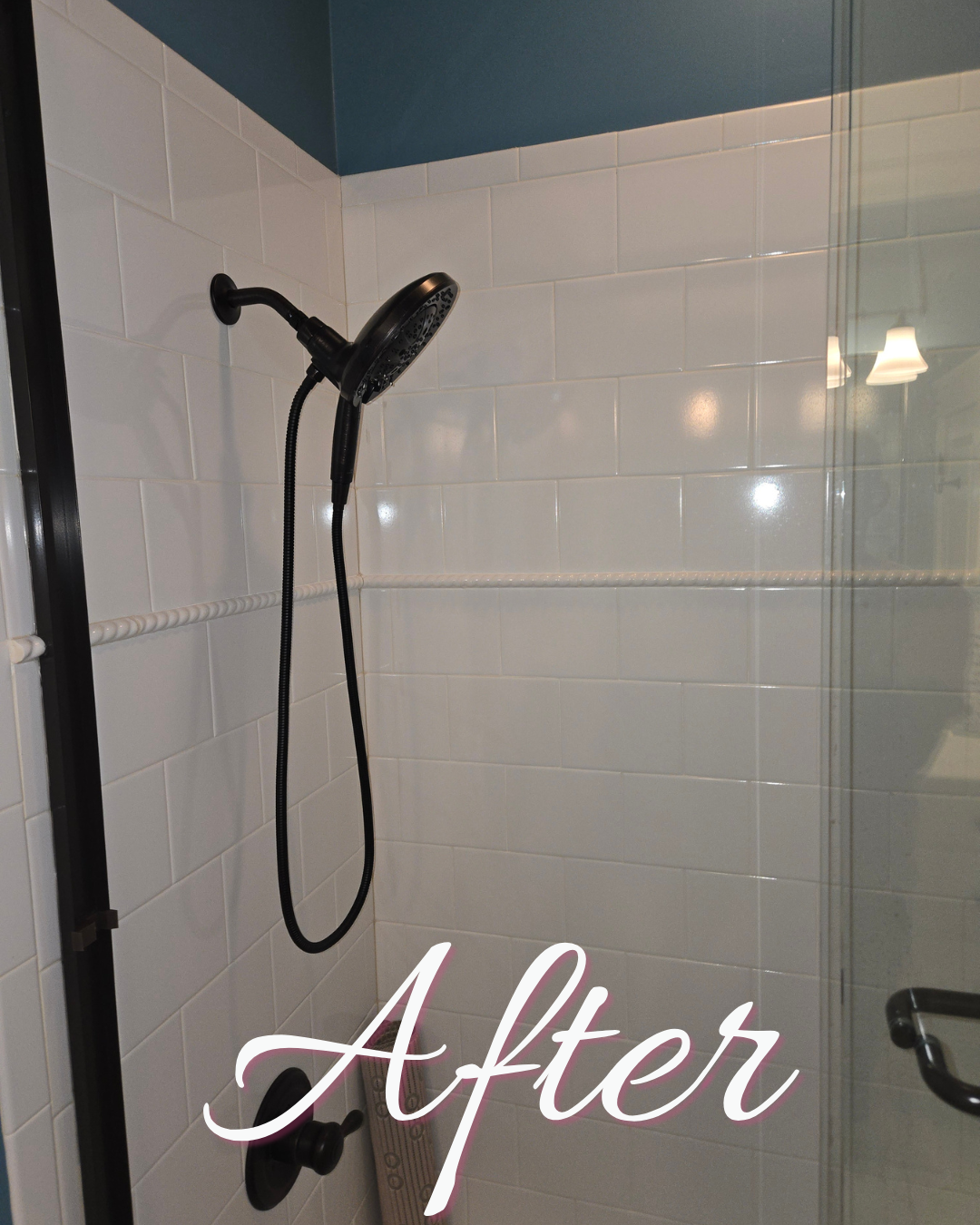 Shower head before replacement by Autism Plumber