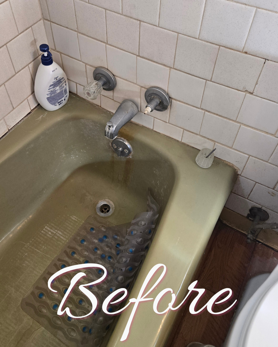 Shower head before replacement by Autism Plumber